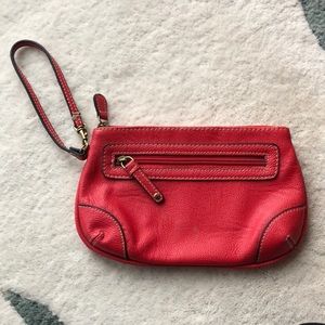 Faux Leather Wristlet
